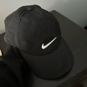 Nike Black Cap with White Logo